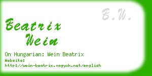 beatrix wein business card